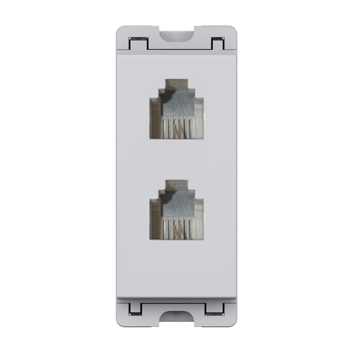 2 LINE 2 PORT TELEPHONE LACK WITH SHUTTER