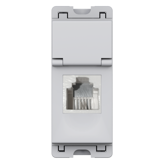 4 LINE TELEPHONE JACK WITH SHUTTER