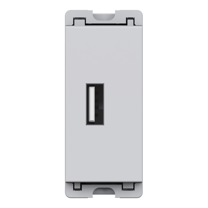 USB CHARGER 1 MODULE 1 USB PORT, INPUT 110V-240V-50-60HZ OUTPUT- 5V 2.5AMP.AC (INDICATOR)